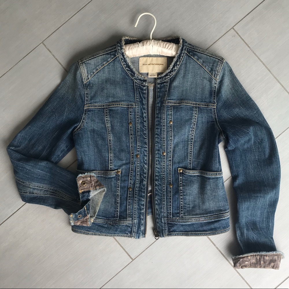 Anthropologie Pilcro Cropped Denim Jacket | Size S